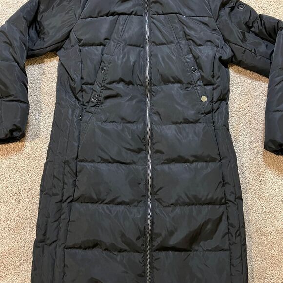 Women’s Micheal Kors Long Down Coat With Removable Hood Size Small - Picture 9 of 10